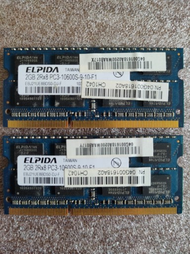 Zdjęcie oferty: Pamięć RAM DDR3 2x 2GB 1333
