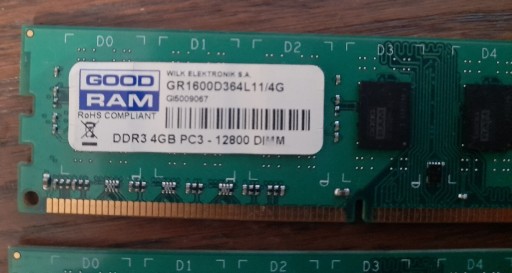 Zdjęcie oferty: Good ram ddr3 4GB, 2 sztuki