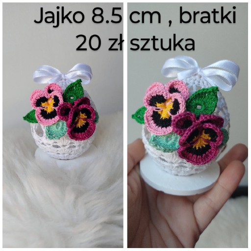 Zdjęcie oferty: Jajeczko na podstawce Wielkanoc , szydełko 