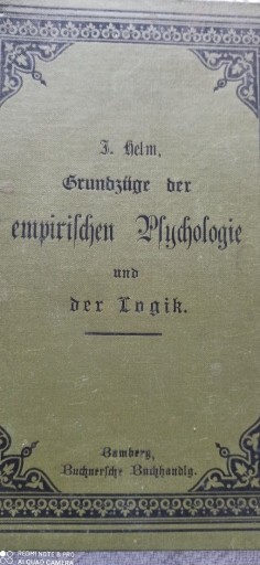 Zdjęcie oferty: Empirischen Psychologie-Logik 1887