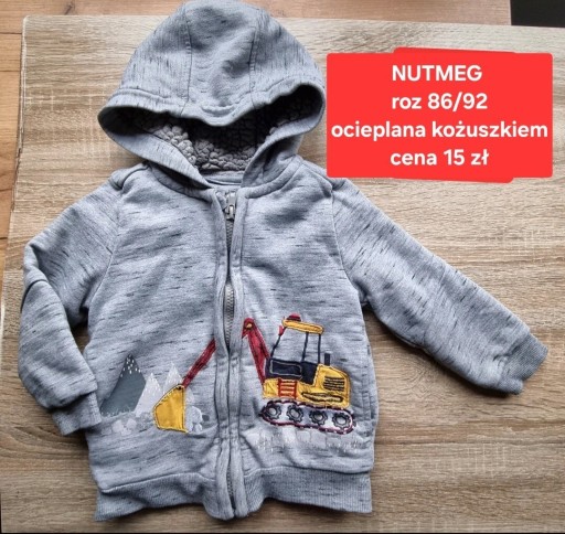 Zdjęcie oferty: Bluza dresowa ocieplana kożuszek koparka auto 86