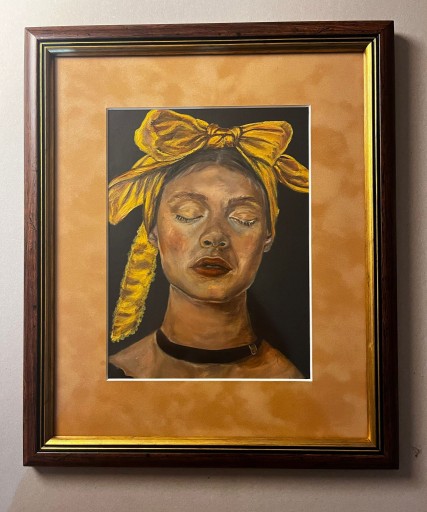 Zdjęcie oferty: Portret - Ręcznie wykonany obraz - olej /papier A4