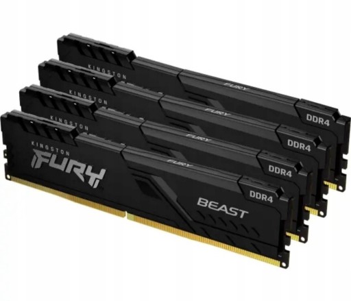 Zdjęcie oferty: Kingston FURY Beast DDR4 128GB (4 x 32GB) 3200 CL16 Czarny (gwarancja 2027)