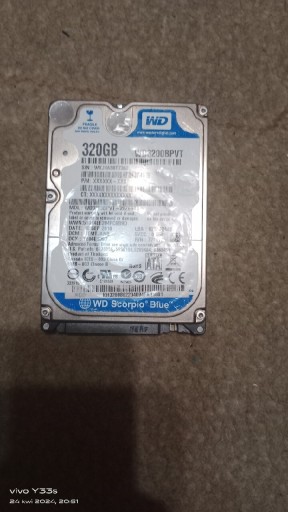 Zdjęcie oferty: Dysk 320GB WD SCORPIO BLUE