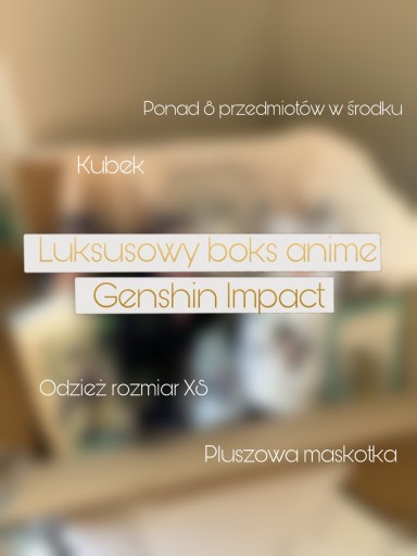 Zdjęcie oferty: Wyprzedaż Luksusowy anime box Genshin Impact Kubek Odżież XS Pluszak