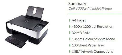 Zdjęcie oferty: Drukarka/skaner DELL V305 (All-In-One Printer)