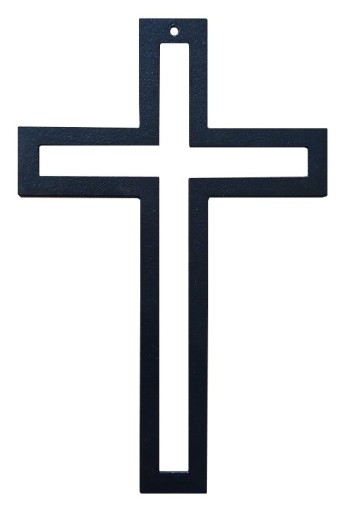 Zdjęcie oferty: Krzyż metalowy na ścianę dewocjonalia czarny 15cm