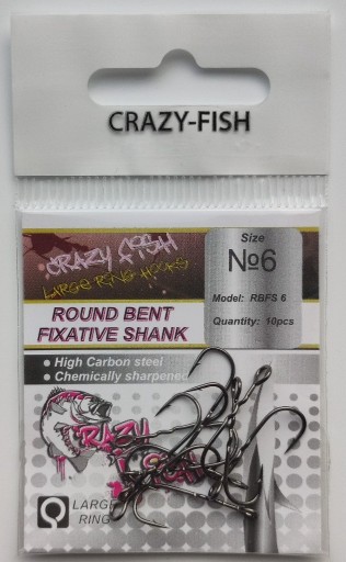 Zdjęcie oferty: Haczyk Crazy Fish  Round Bent Fixative Shank #6