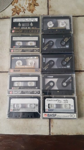 Zdjęcie oferty: Kasety magnetofonowe zestaw 10 szt Basf type II Chrom 90 Maxima II i inne 