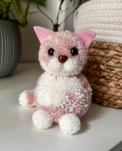 Zdjęcie oferty: Maskotka zabawka kot kotek różowy handmade