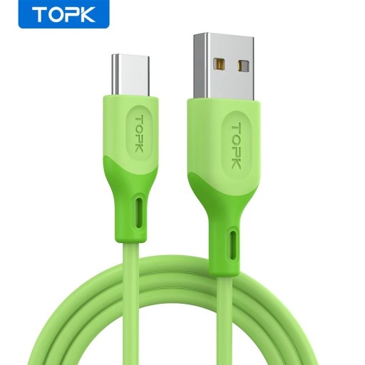 Zdjęcie oferty: EKO kabel do telefonu TOPK 1 metr Type-C/Micro USB