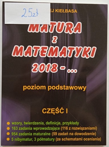 Zdjęcie oferty: Zbiór zadań MATURA z MATEMATYKI 2018-... cz.1 