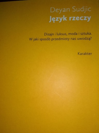 Zdjęcie oferty: Książka Język rzeczy DeyanSudjic