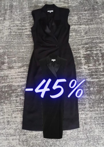 Zdjęcie oferty: Reiss Cecile Dopasowana sukienka midi czarna M(30)