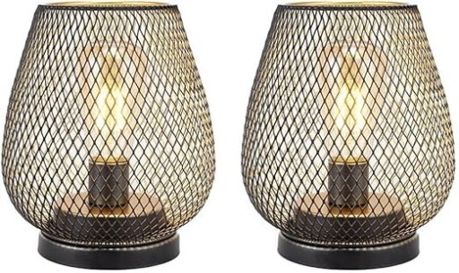 Zdjęcie oferty: Lampka Lampa 2szt z metalową klatką siatką na baterie LED na Imprezę 419