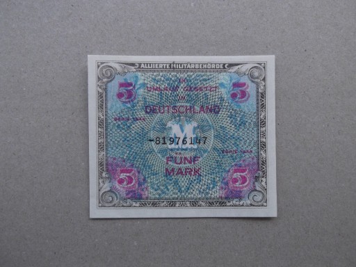 Zdjęcie oferty: Niemcy 5 marek 1944  UNC 