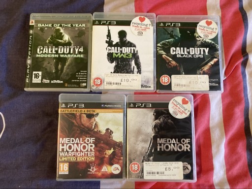 Zdjęcie oferty: Zestaw 5 gier ps3 call of duty medal of honor