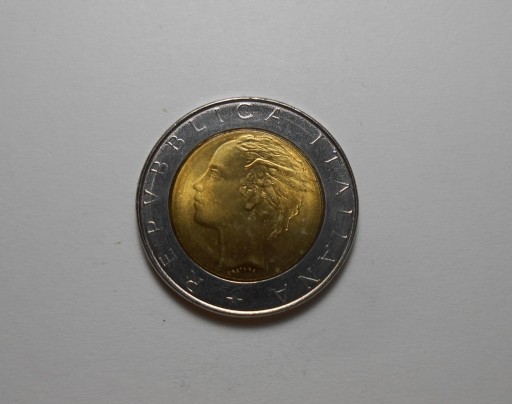Zdjęcie oferty: stara moneta 500 Lire Włochy