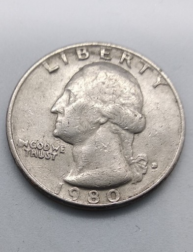 Zdjęcie oferty: 1/4 dolara 1980 USA Waszygton