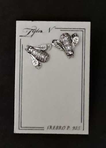 Zdjęcie oferty: Kolczyki srebrne owad na wtyk próba 925