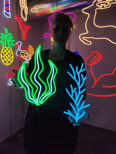 Zdjęcie oferty: Koral Wodny Neon Led Napis. Dekoracja Akwarium 