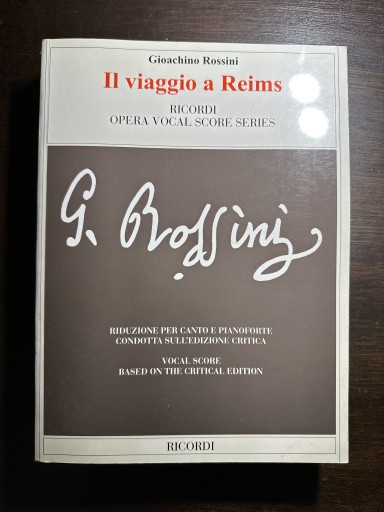 Zdjęcie oferty: Rossini Il viaggio a Reims wyciąg fortepianowy