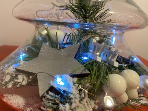 Zdjęcie oferty: Stroik zimowa dekoracja w szkle choinka led