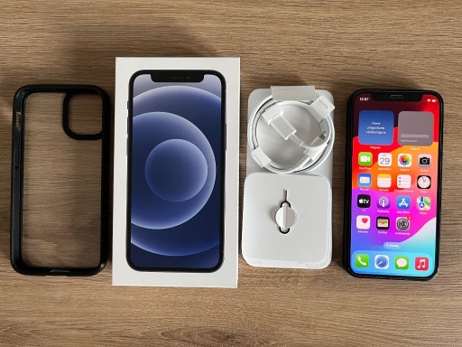 Zdjęcie oferty: iPhone 12 mini czarny, 64 GB A2399 + etui Spigen