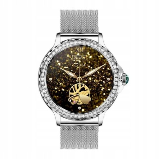Zdjęcie oferty: NOWY zegarek smartwatch z cyrkoniami srebrny