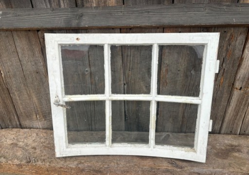 Zdjęcie oferty: Stare okno drewniane półokrągłe rama UNIKAT
