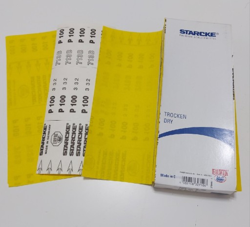 Zdjęcie oferty: Papier ścierny ERSTA żółty P100 115/ 228mm