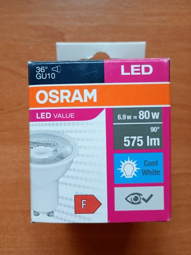 Zdjęcie oferty: Żarówka LED GU10 6,9W = 80W 575lm 4000K Neutralna 36° OSRAM Value