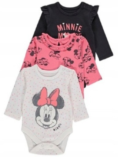 Zdjęcie oferty: Body długi rękaw Minnie 3pack George 50/56