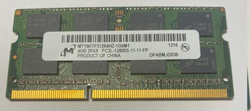 Zdjęcie oferty: Pamięć RAM DDR3 Micron 4 GB