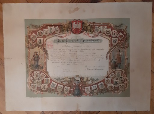 Zdjęcie oferty: Dyplom Mistrza szewskiego i kamaszniczego  1927