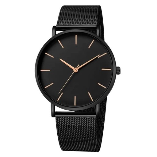 Zdjęcie oferty: Ultra Cienki czarny zegarek biznesowy
