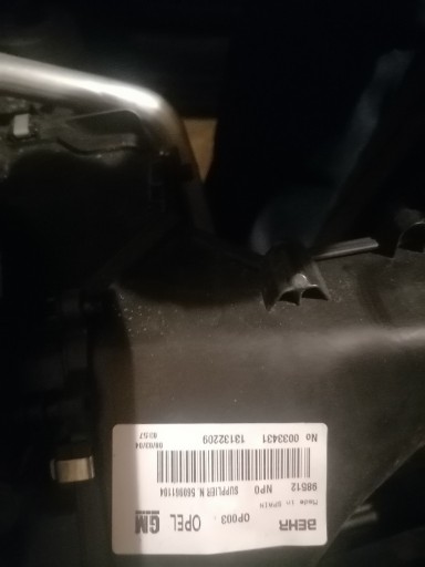 Zdjęcie oferty: NAGRZEWNICA  KOMPLETNA  OPEL MERIVA A 13191747