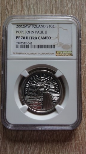 Zdjęcie oferty: 10zł.2002r-Pontifex-J.P II-NGC PF70