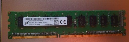 Zdjęcie oferty: Micron RAM  2GB 1RX8 PC3L-12800E-11-13-D1