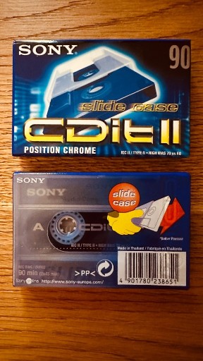 Zdjęcie oferty: Kaseta magnetofonowa Sony CDit II 90 Chrome Slide