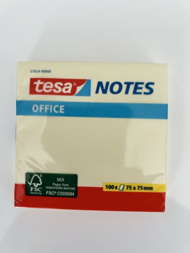 Zdjęcie oferty: TESA karteczki samoprzylepne 100 sztuk 75x75