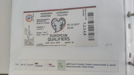 Zdjęcie oferty: Armenia-Polska 2017 stan bdb niezginany