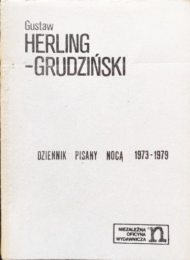 Zdjęcie oferty: Dziennik pisany nocą 1973-1979 -Herling-Grudziński