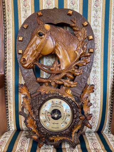 Zdjęcie oferty: Stylowy Barometr Francja Koń Prezent dla Myśliwego