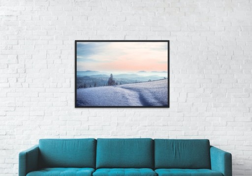 Zdjęcie oferty: Plakat A3 góry, zachód słońca, zima, natura