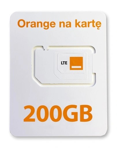 Zdjęcie oferty: Internet Mobilny na kartę ORANGE 4G 200GB na ROK!