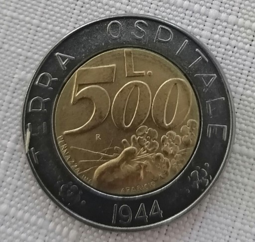 Zdjęcie oferty: San Marino - 500 lirów - 1991r.