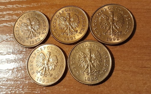 Zdjęcie oferty: Zestaw 105 monet 1 grosz od 1990-95 super stan