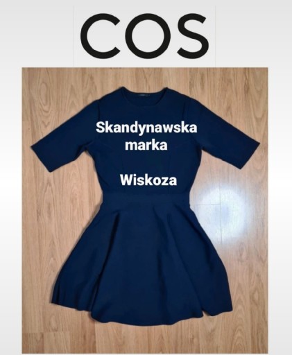 Zdjęcie oferty: COS sukienka S 36 granatowa do biura codzienna