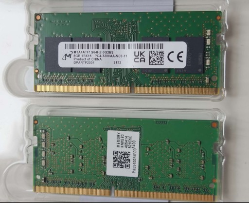 Zdjęcie oferty: Pamięć RAM DDR4 Micron MTA4ATF1G64HZ-3G2B2 8 GB